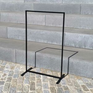 clothes rack - square tube - black metal