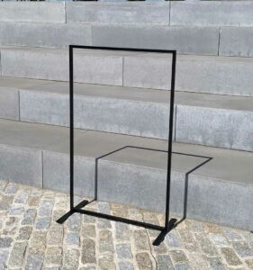 clothes rack - square tube - black metal